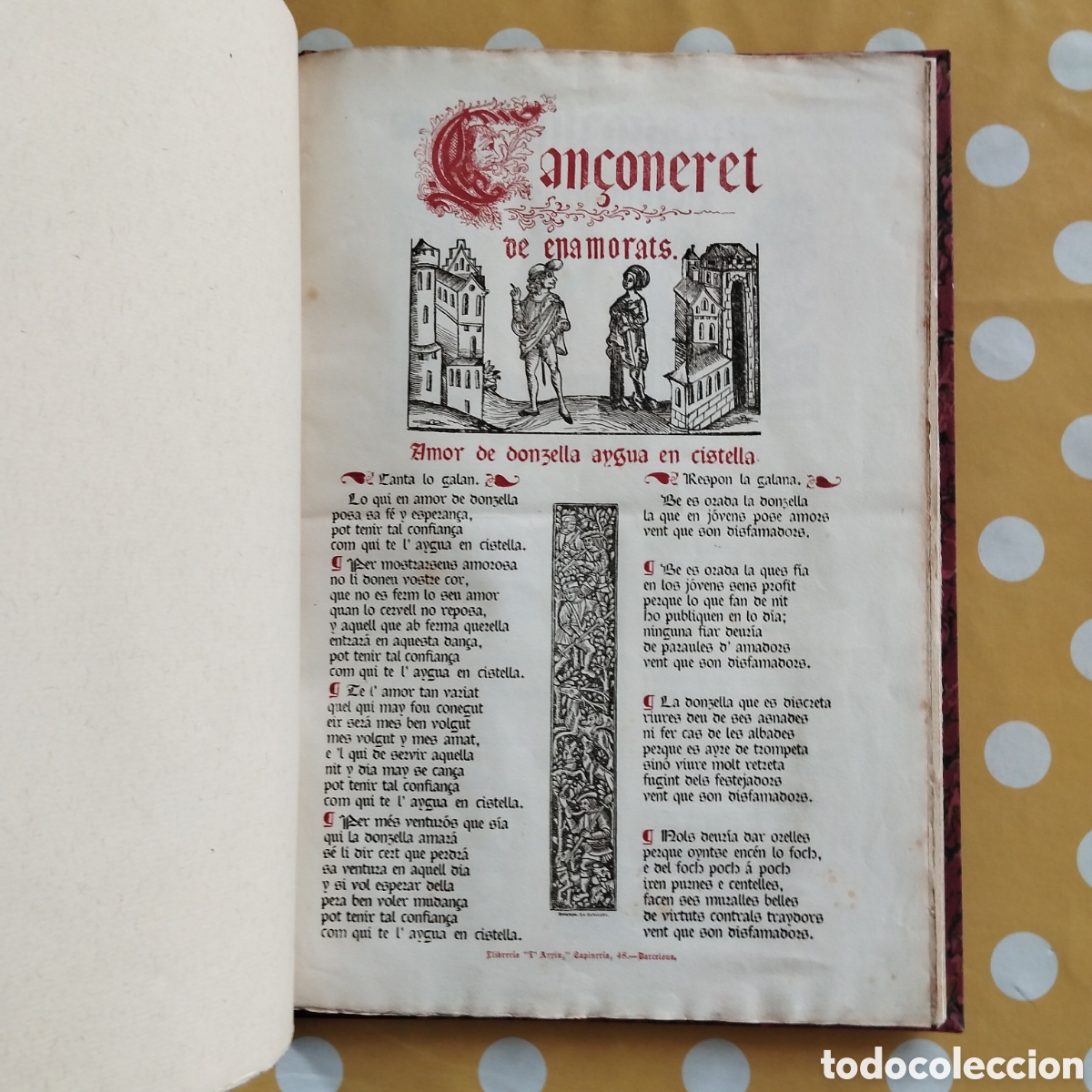 Libros antiguos: CAN&Ccedil;ONERET DE ENAMORATS COMPLET LLIBRERIA L'ARXIU