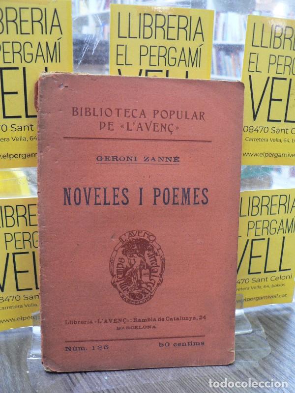 Libros antiguos: Noveles i poemes - Geroni Zann&eacute; - Llibreria L'Aven&ccedil; - 1912 - Biblioteca Popular, N&ordm; 126