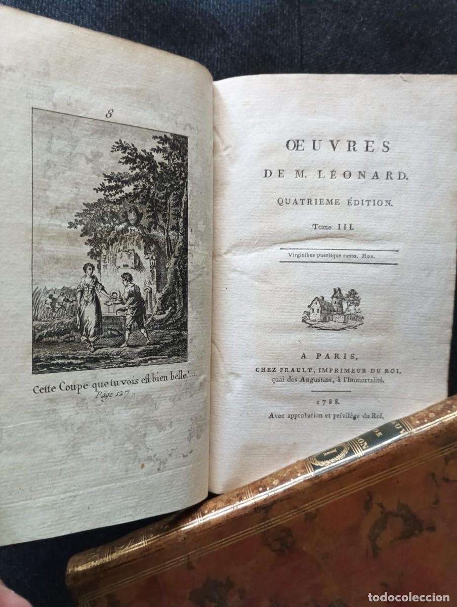 Libros antiguos: Oeuvres de M. Leonard. Tomo III, 1788