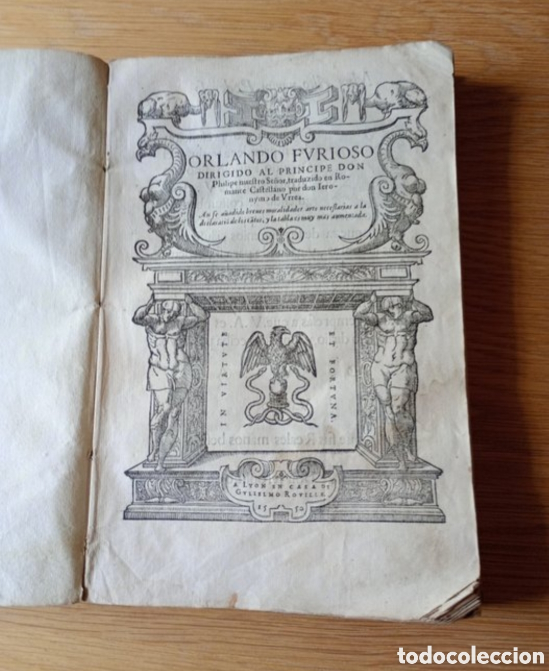 Libros antiguos: Orlando Furioso - 1550 - Ludovico Ariosto