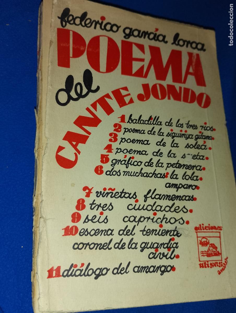 Libros antiguos: Poema del Cante Jondo Federico Garc&iacute;a Lorca 1931 Primera edici&oacute;n