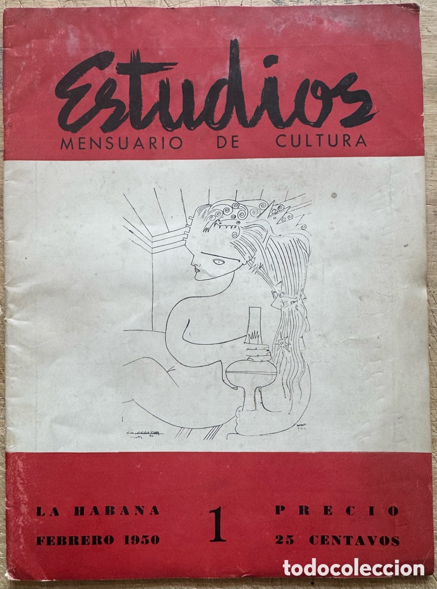 Libros antiguos: Estudios. Mensuario de Cultura.N. 1, a&ntilde;o 1. La Habana, febrero de 1950. Wifredo Lam