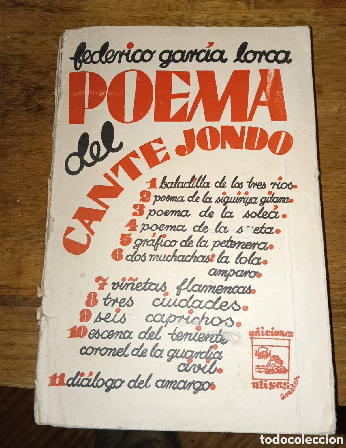 Libros antiguos: LORCA - POEMA DEL CANTE JONDO 1931 - 1&ordf; EDICI&Oacute;N ABSOLUTA - CONSERVA PORTADA ORIGINAL - JOYA 27