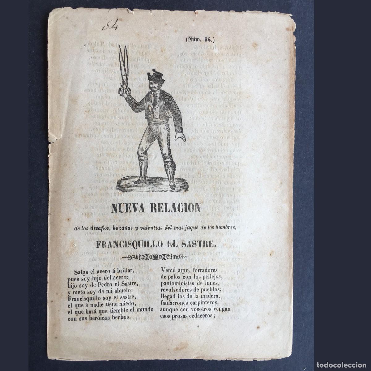 Libros antiguos: A&ntilde;o 1866 - Nueva relaci&oacute;n de los desaf&iacute;os, haza&ntilde;as y valent&iacute;as de Francisquillo el sastre
