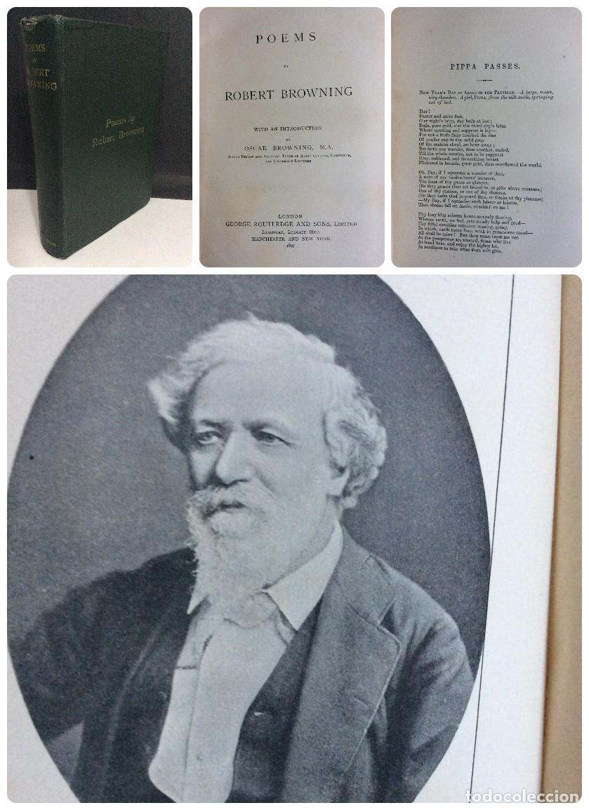 Libros antiguos: Poems by Robert Browning with an Introduction by Oscar Browning, 1897. Envio gr&aacute;tis