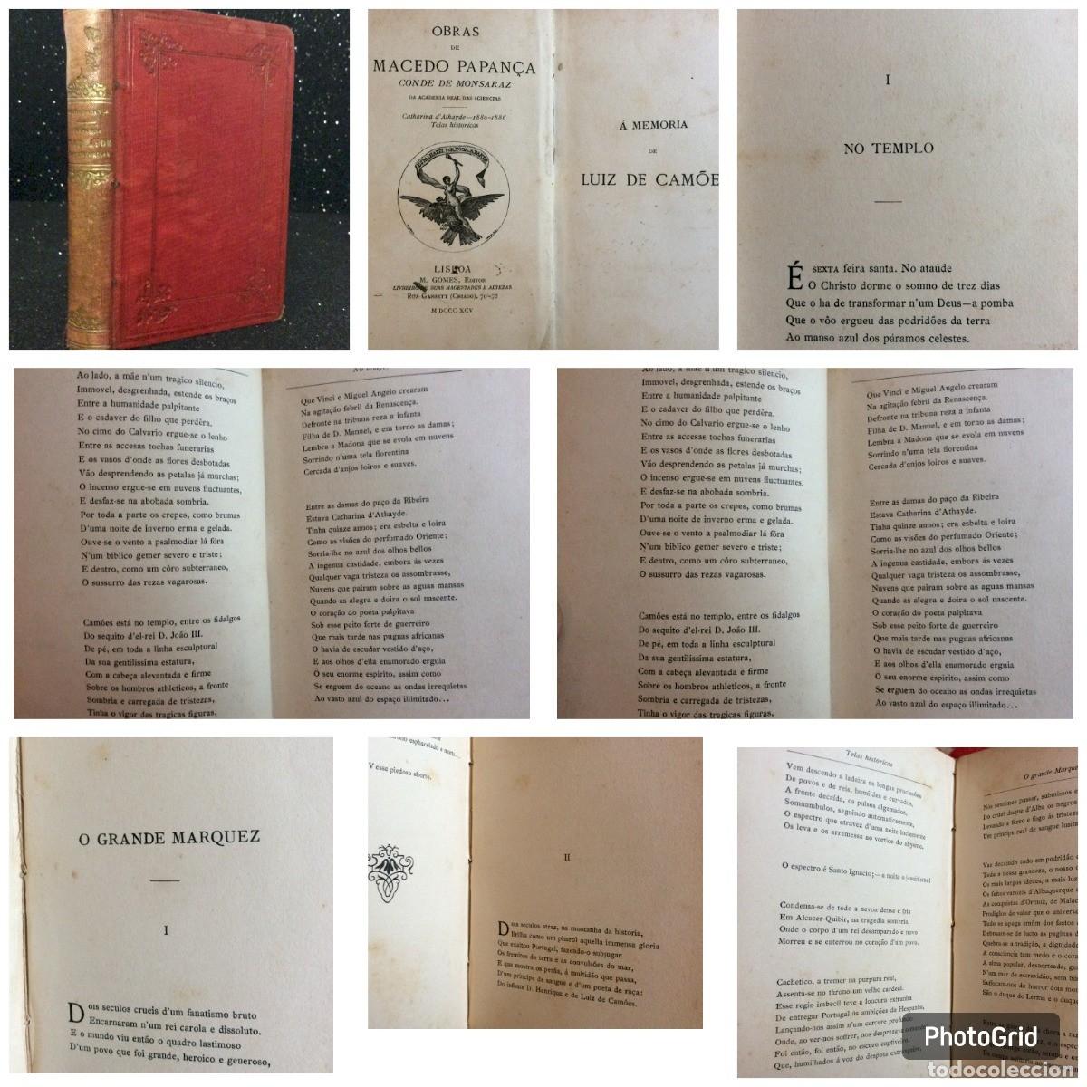 Libros antiguos: MONSARAZ. (Conde de) OBRAS DE MACEDO PAPAN&Ccedil;A CONDE DE MONSARAZ, 1895.