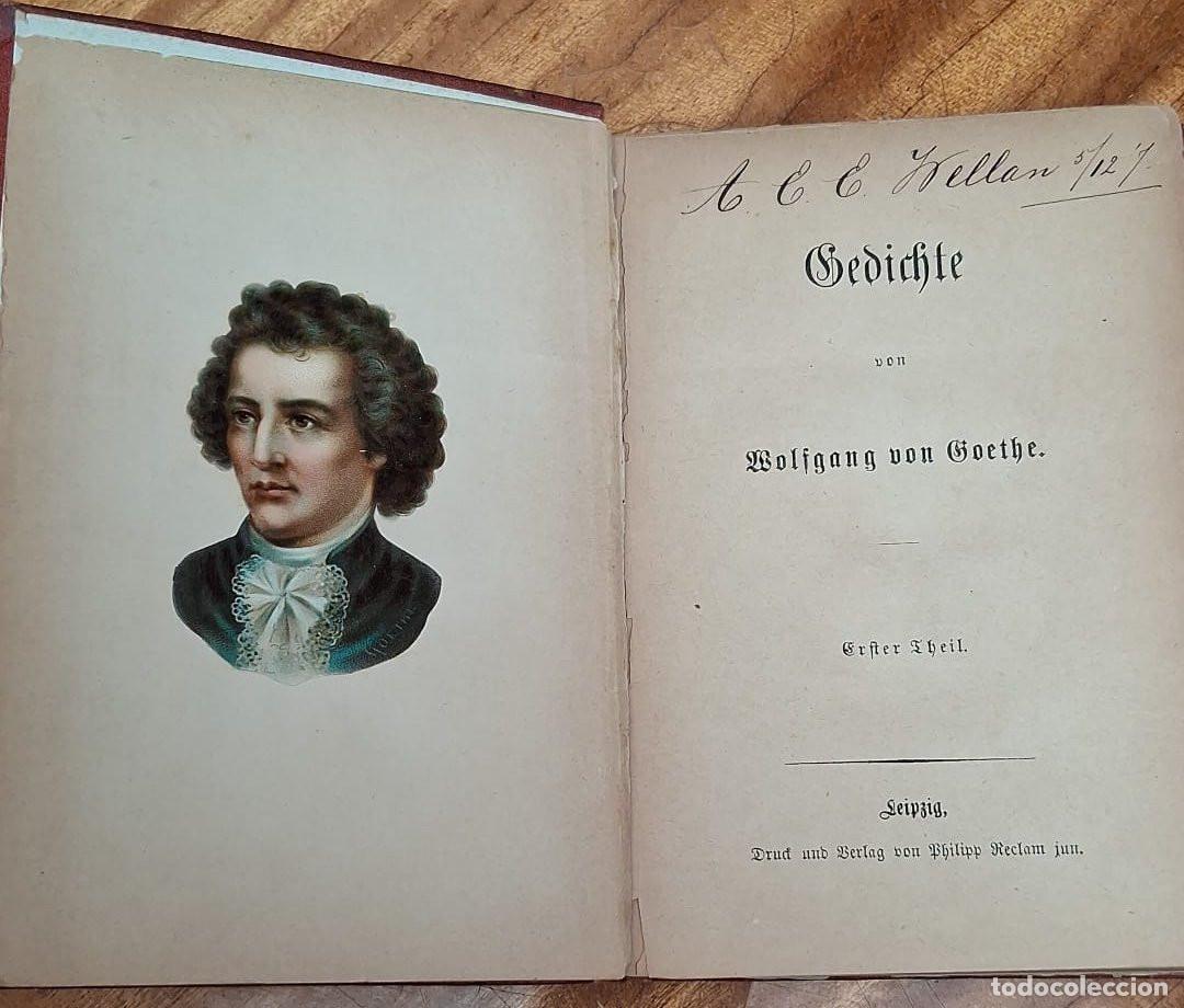 Libros antiguos: Goethe - Gedichte, Erster Theil - Philipp Reclam Leipzig - libro antiguo alem&aacute;n