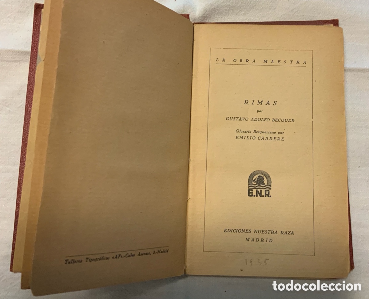 Libros antiguos: Rimas. Becquer. 1935 - Foto 5
