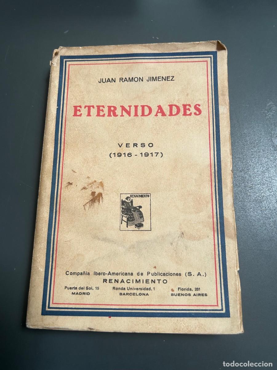 Libros antiguos: ETERNIDADES. VERSO (1916-1917). JUAN RAM&Oacute;N JIMENEZ.