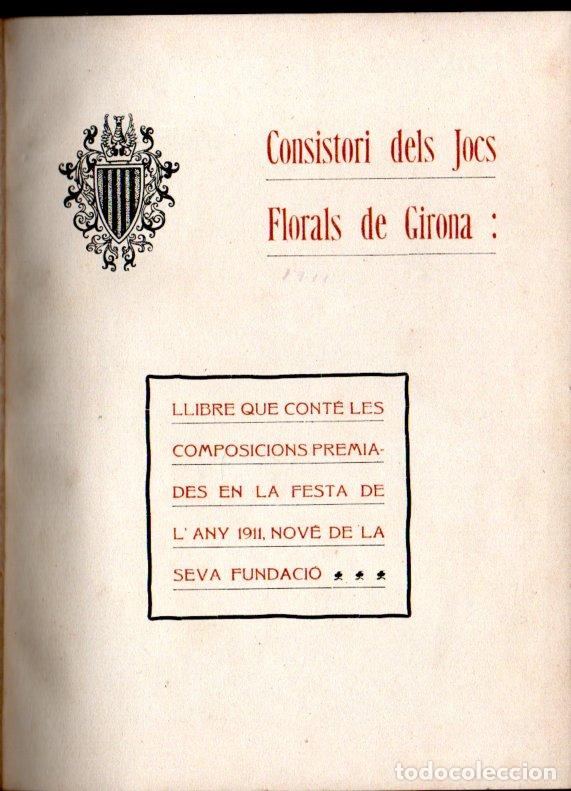 Libros antiguos: CONSISTORI DELS JOCS FLORALS DE GIRONA 1911