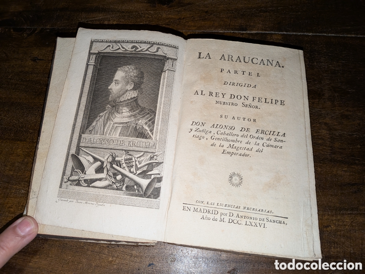 Libros antiguos: Alonso de Ercilla la Araucana parte primera Madrid imprenta de sancha 1776