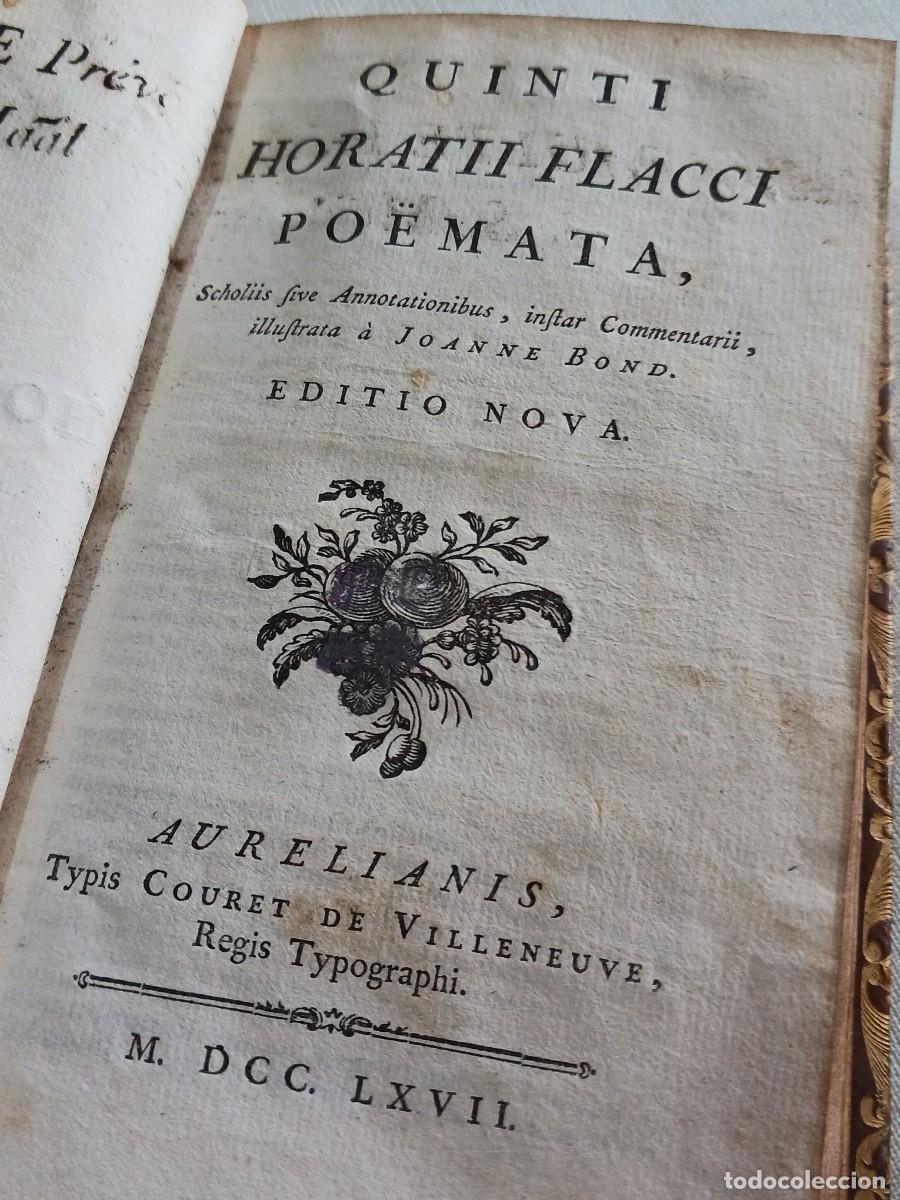 Libros antiguos: A&Ntilde;O 1767: POEMAS DE QUINTO HORACIO FLACO (QUINTI HORATII FLACCII PO&Euml;MATA)