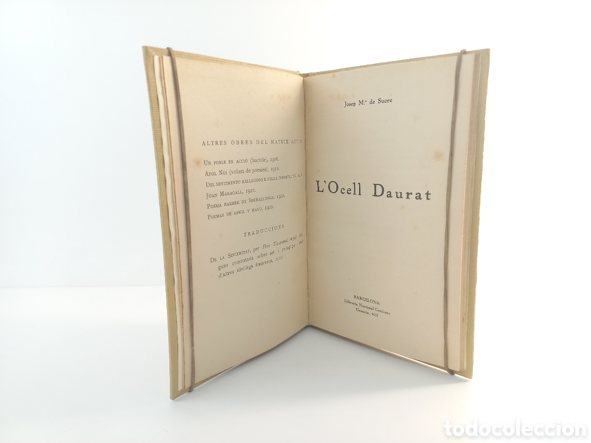 Libros antiguos: L'Ocell Daurat. Josep Maria de Sucre. Llibreria Nacional Catalana. Catal&aacute;n.