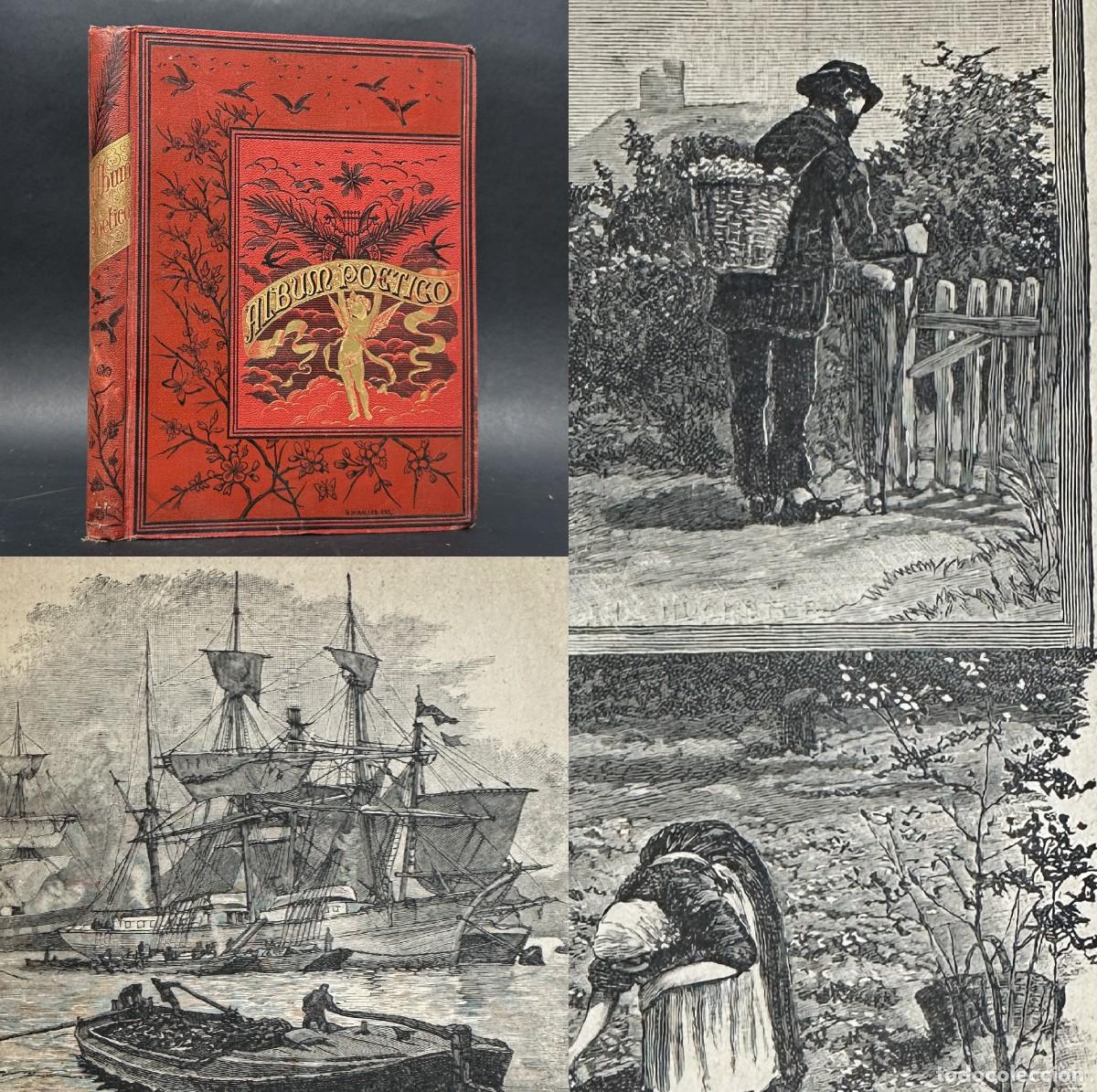 Libros antiguos: a&ntilde;o 1885 - ALBUM POETICO - COLECCION DE COMPOSICIONES DE LOS MAS NOTABLES ESCRITORES DE ESPA&Ntilde;A - ILU
