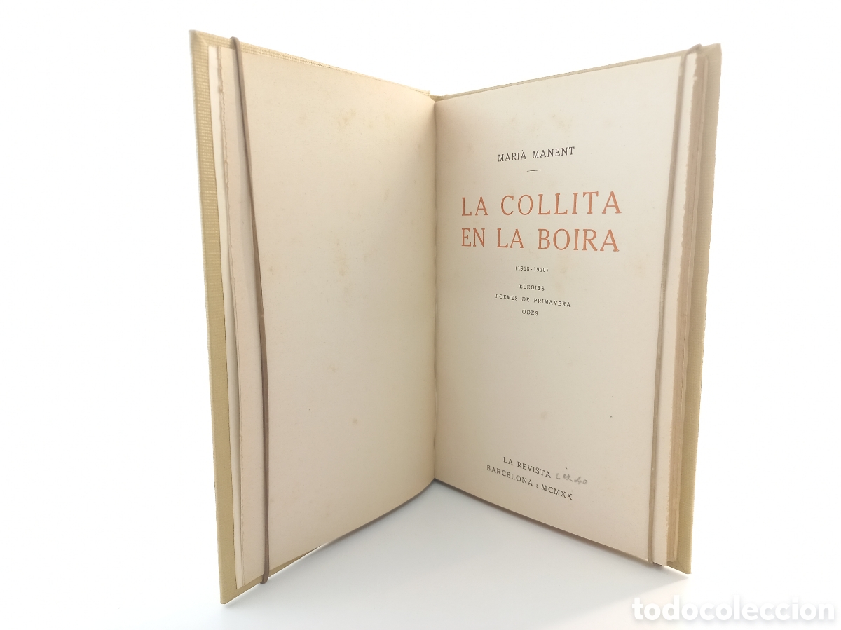 Libros antiguos: La Collita en la Boira. Mari&agrave; Manent. La Revista, 1920.
