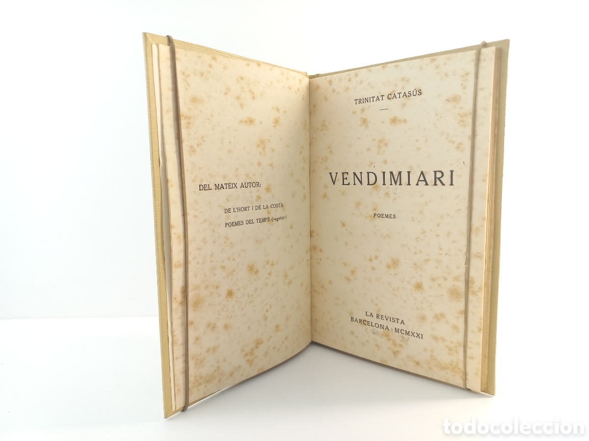 Libros antiguos: Vendimiari. Trinitat Catas&uacute;s. La Revista, 1921. Catal&aacute;n.