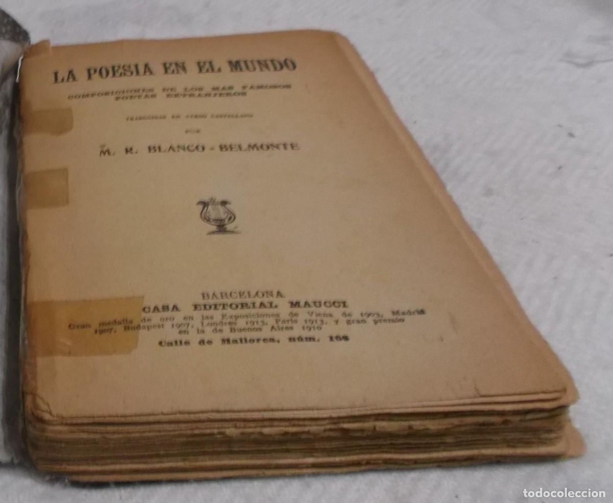 Libros antiguos: la poesia en el mundo casa editorial Maucci a&ntilde;os 1907