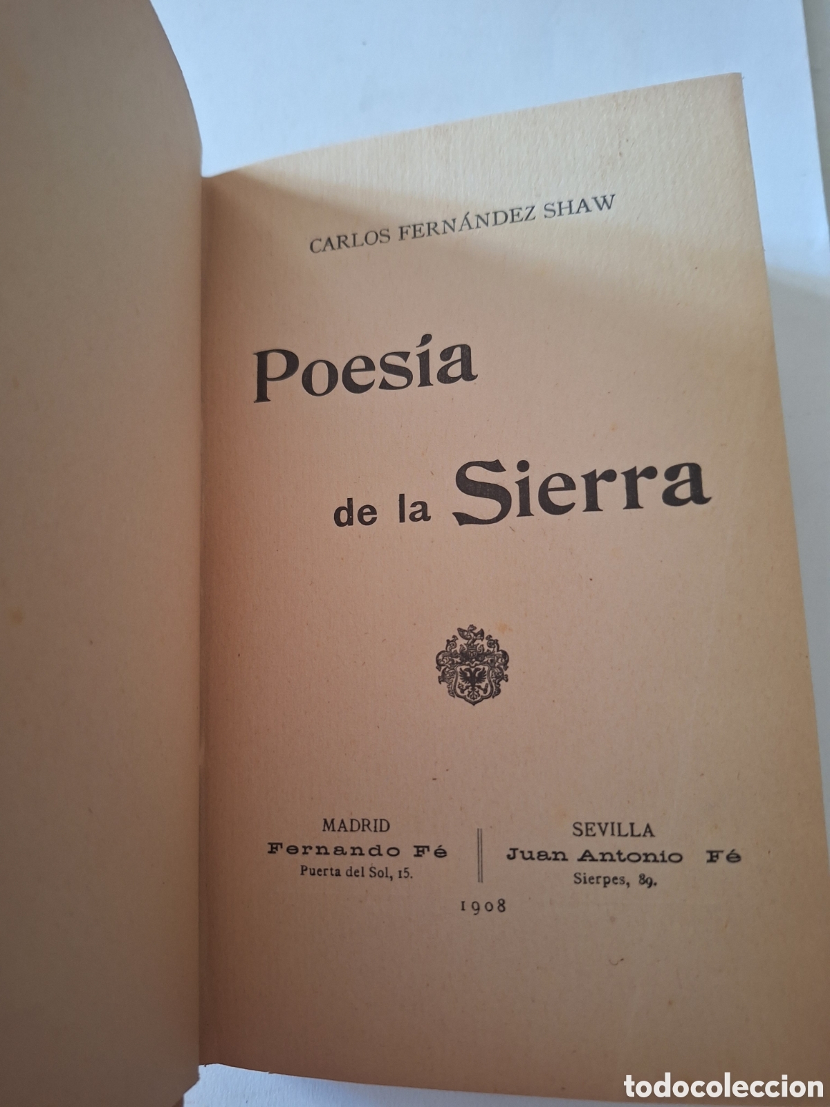 Libros antiguos: CARLOS FERN&Aacute;NDEZ SHAW Poes&iacute;a de la Sierra