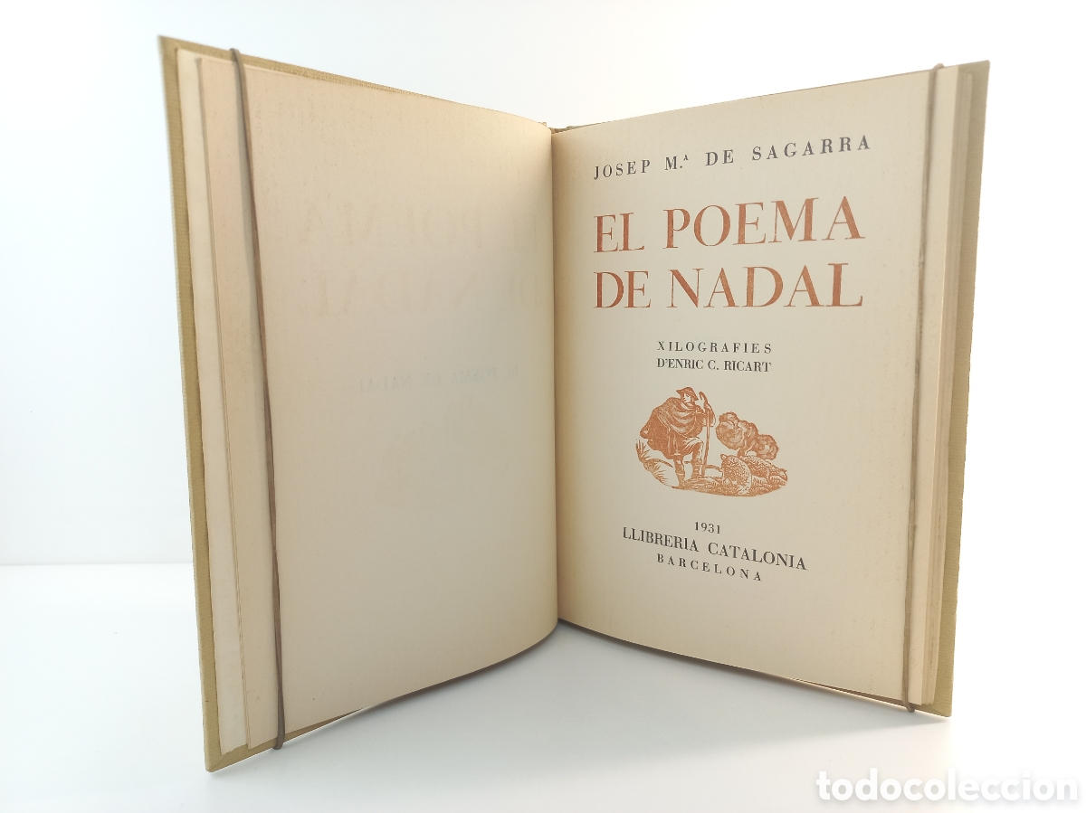 Libros antiguos: El Poema de Nadal. Josep Maria de Sagarra. Enric Ricart. Llibreria Catalonia, 1931. Catal&aacute;n.