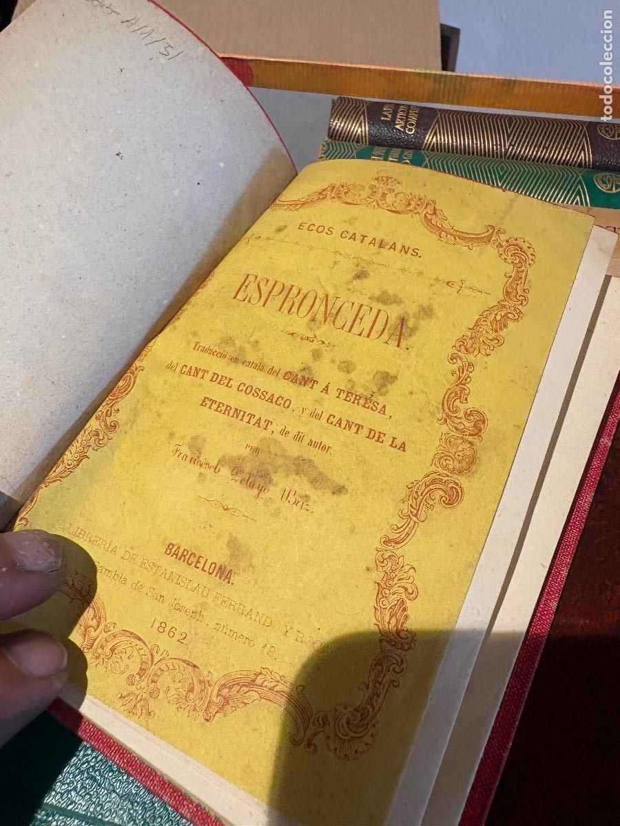 Libros antiguos: Espronceda ecos catalans Cant al cossaco a Teresa poes&iacute;a 1862 rao