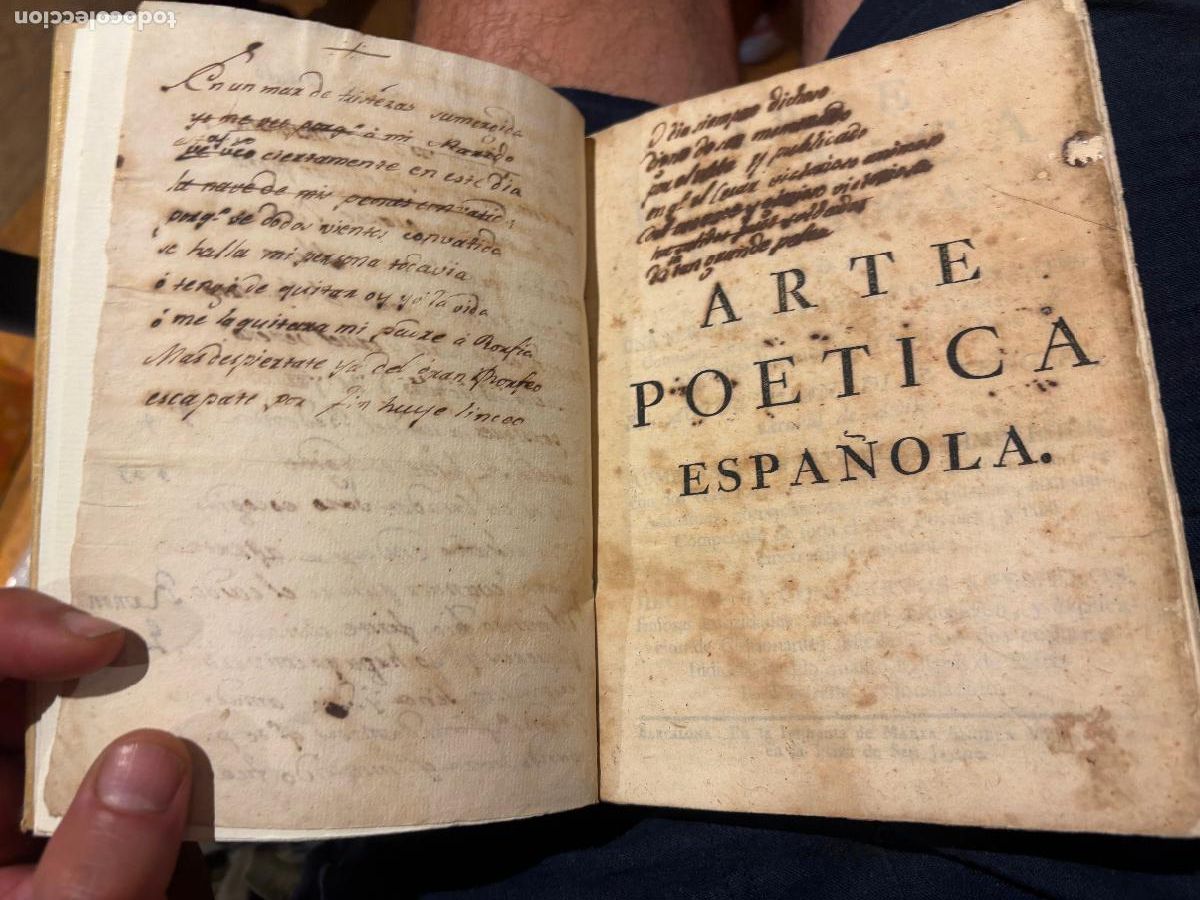 Libros antiguos: ARTE PO&Eacute;TICA ESPA&Ntilde;OLA Libro con ex libris bien restaurado