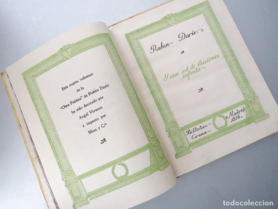 Libros antiguos: Y UNA SED DE ILUSIONES INFINITA. RUB&Eacute;N DAR&Iacute;O. 1916. BIBLIOTECA CORONA. MADRID