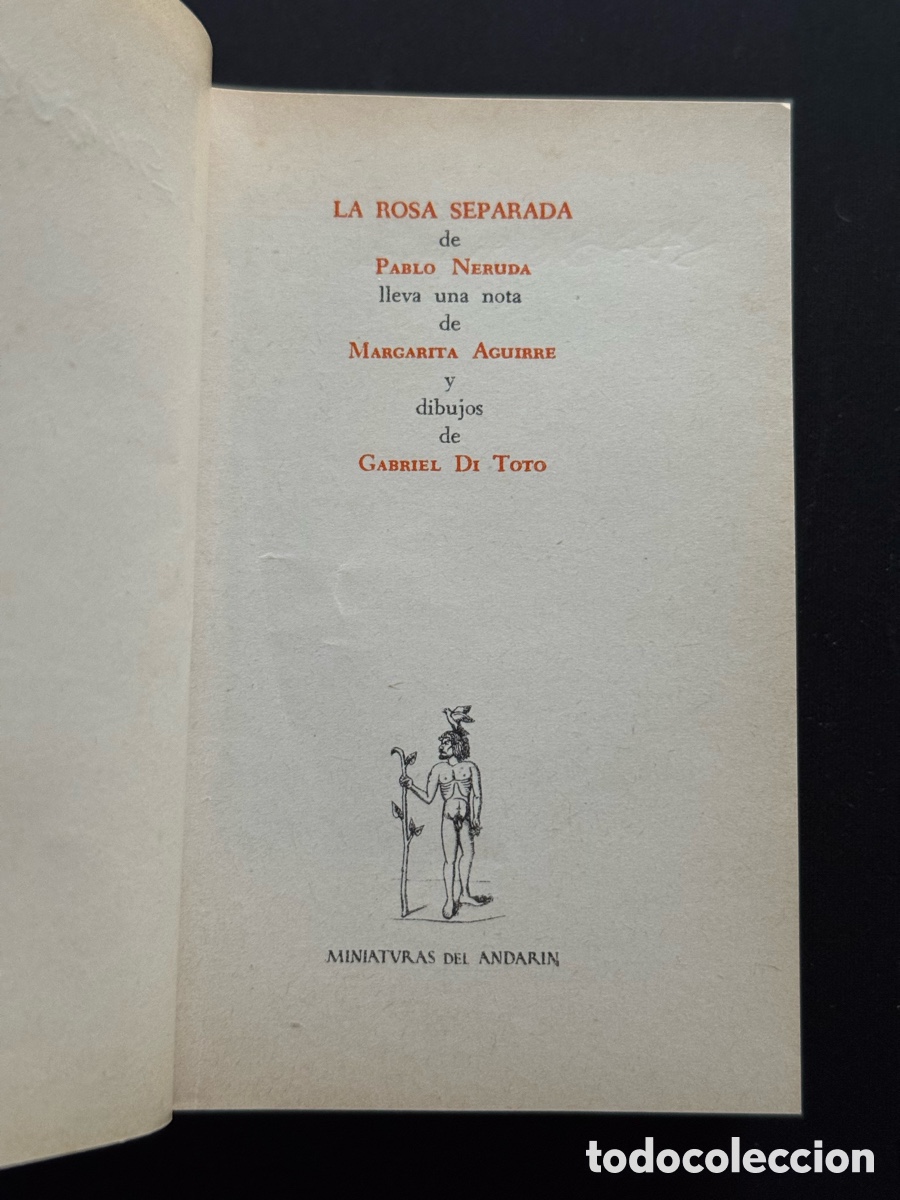 Libros antiguos: Libro Pablo Neruda La Rosa Separada 1975 RARO - Foto 4