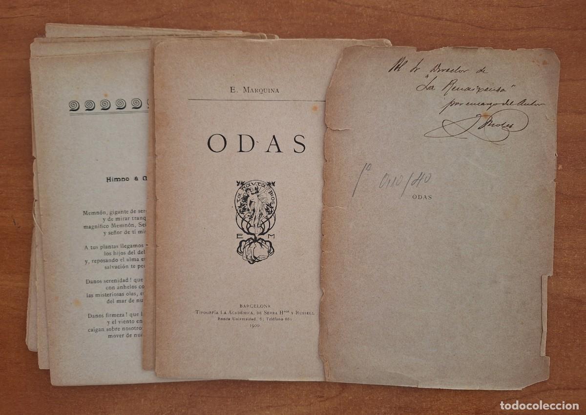 Libros antiguos: 1900 ODAS - E. MARQUINA -