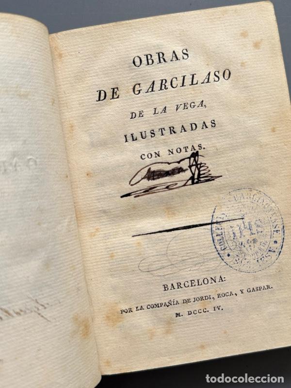 Libros antiguos: Obras de Garcilaso de la Vega - Compa&ntilde;&iacute;a de Jordi, Roca y Gaspar, 1804