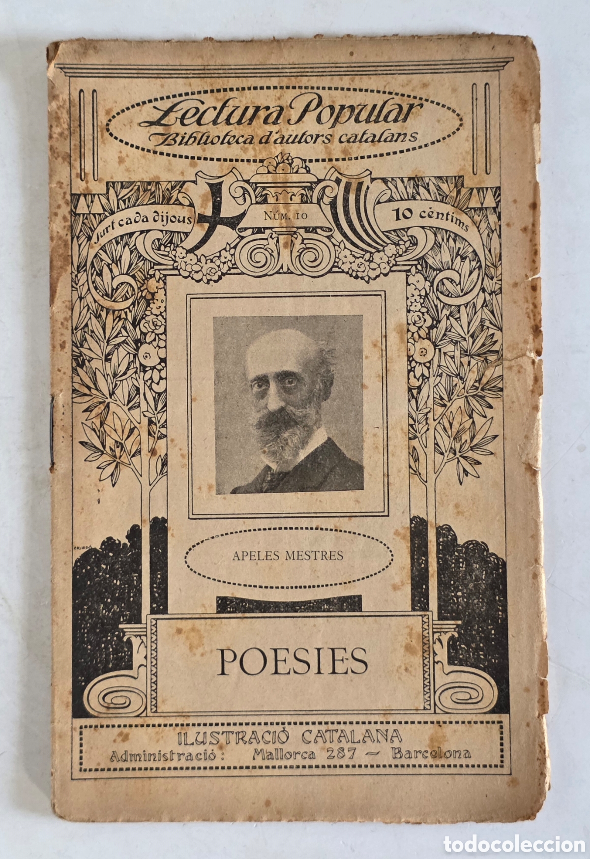 Libros antiguos: Poesies - Apeles Mestres 1913 - Lectura Popular Biblioteca d' Autors Catalans Ilustraci&oacute; Catalana
