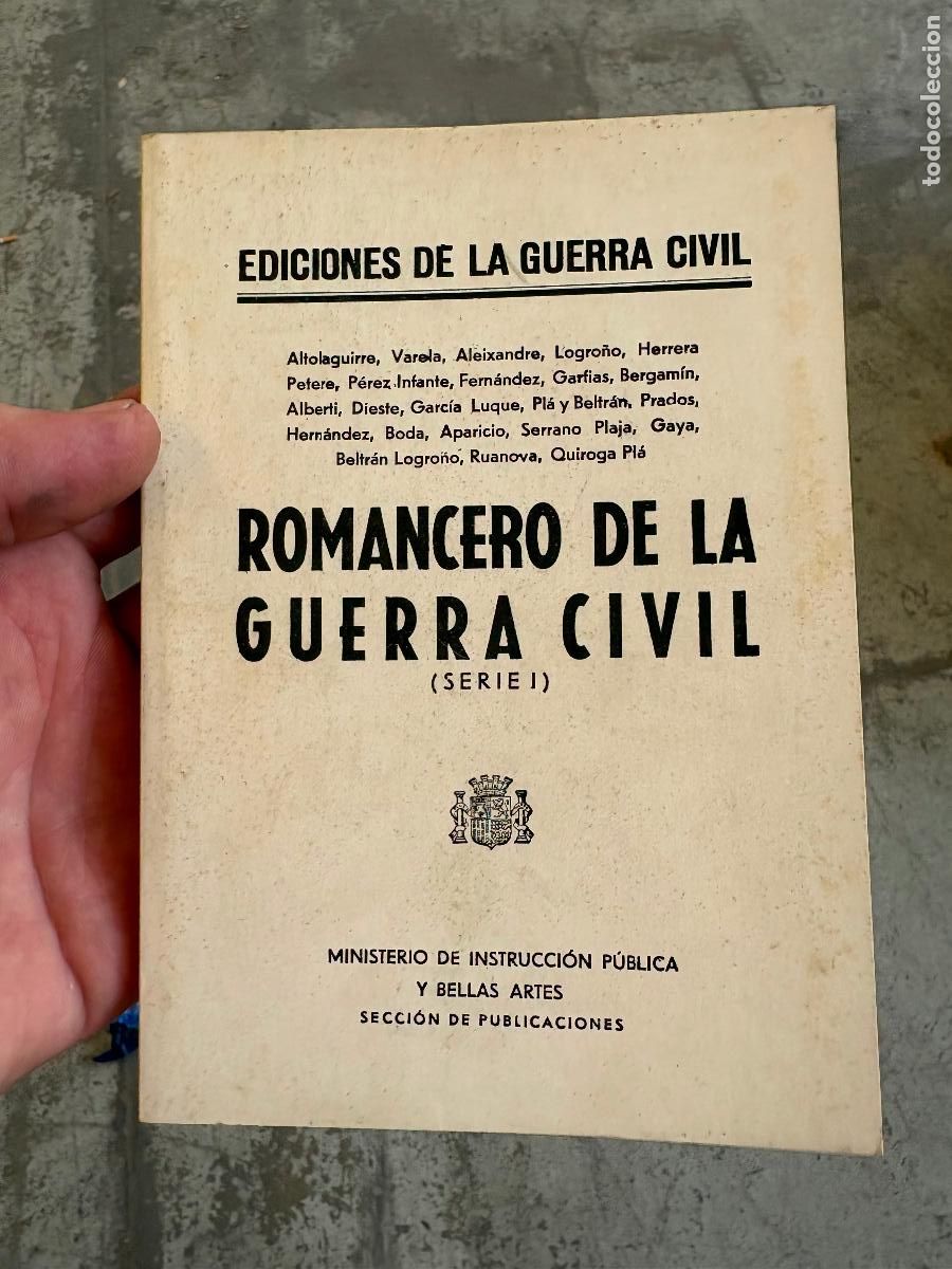Libros antiguos: Romancero de la guerra civil 1936
