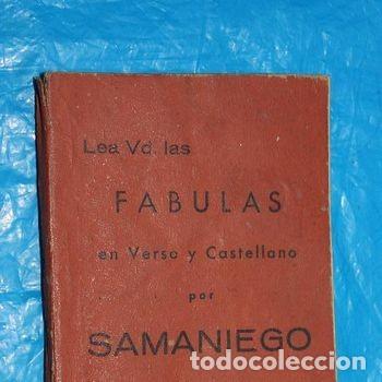 Libros antiguos: Fabulas en Verso Castellano Samaniego 1865 Imprenta de Mi&ntilde;on Leon Libro Antiguo PEIFER