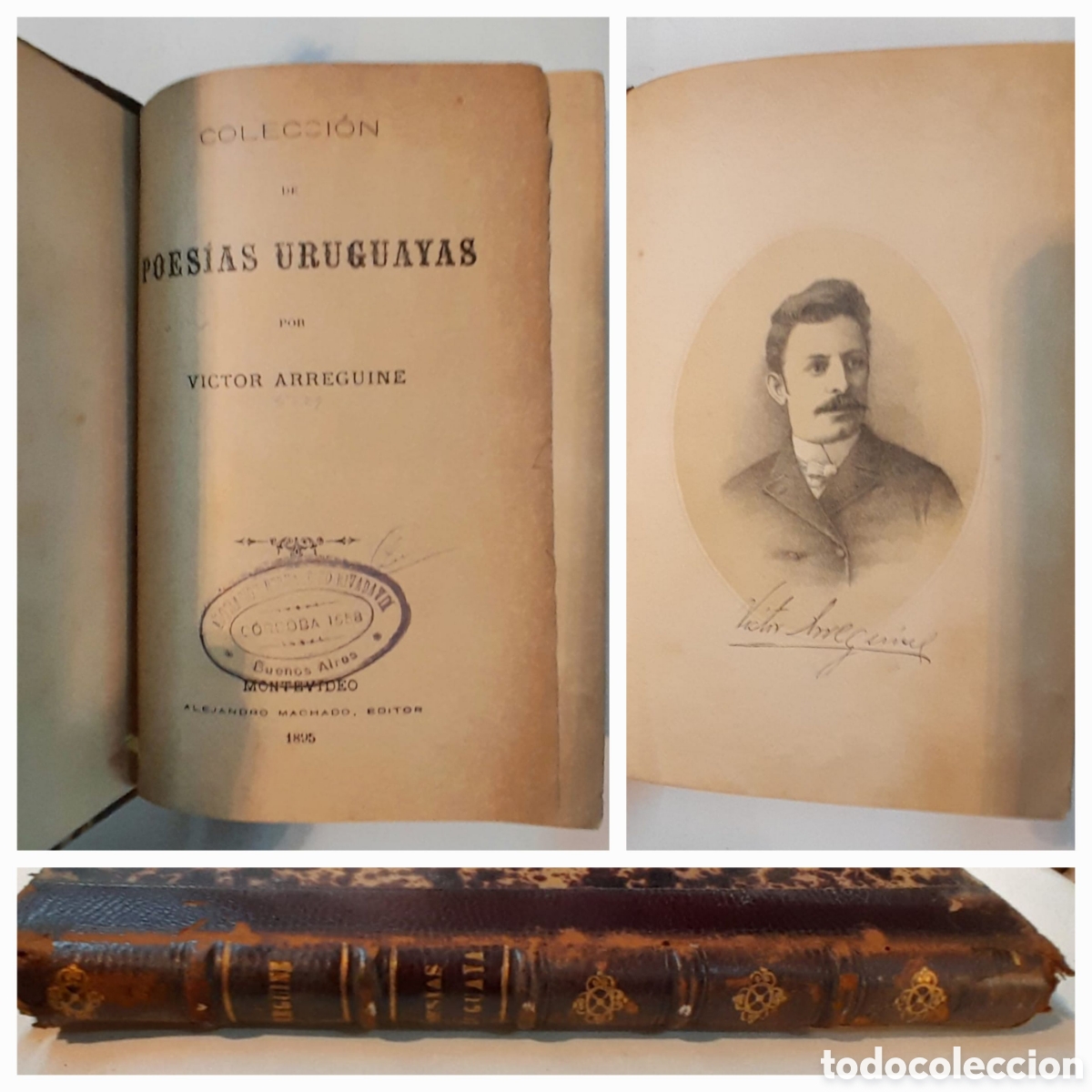 Libros antiguos: Colecci&oacute;n de poes&iacute;as uruguayas por V&iacute;ctor Arreguine. Montevideo. 1895