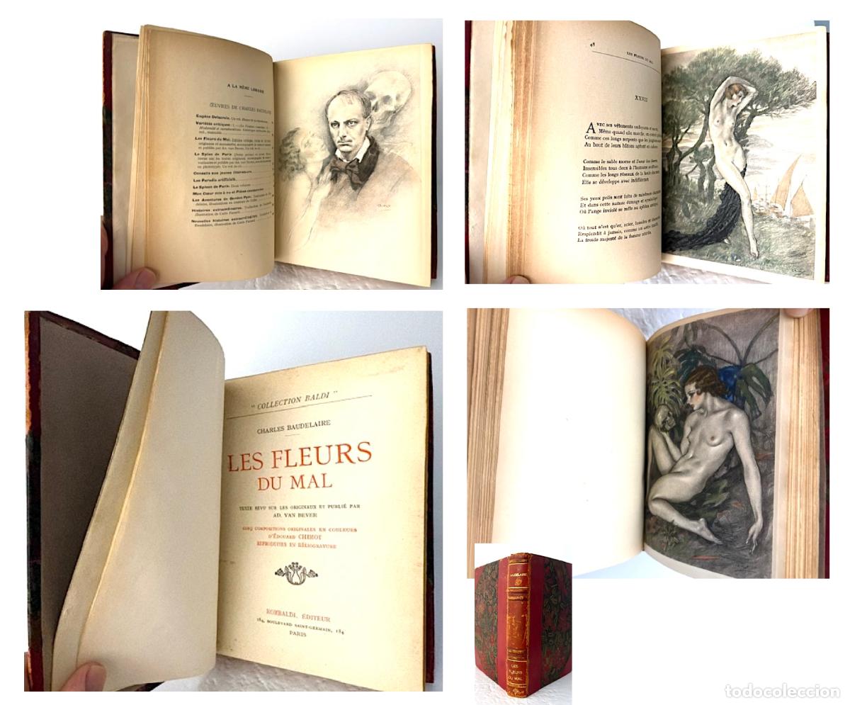 Libros antiguos: Baudelaire : Les fleurs du mal (con ilustraciones de E Chimot en heliograbado. 1935