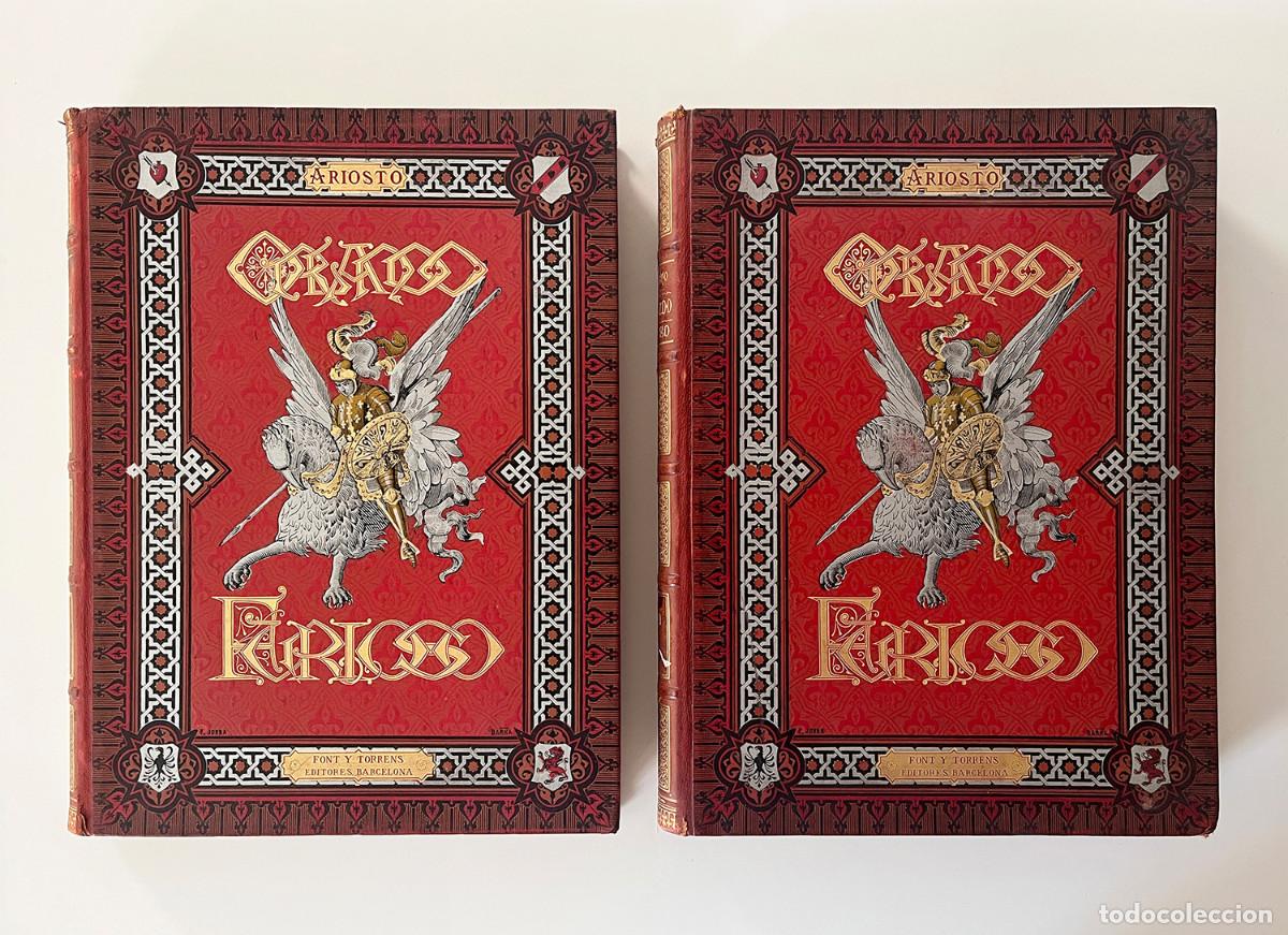 Libros antiguos: Orlando Furioso, poema heroico, dos vol&uacute;menes, 1883-1885