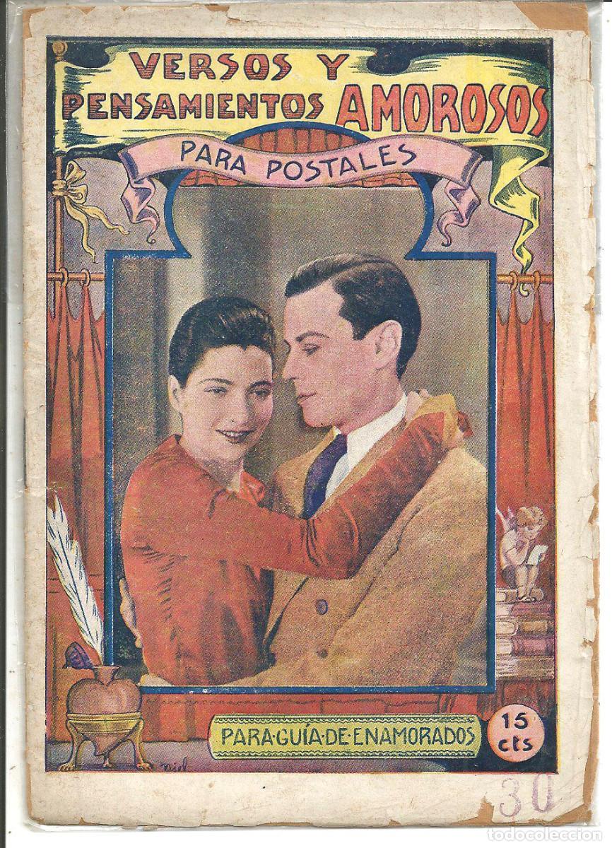 Libros antiguos: VERSOS Y PENSAMIENTOS AMOROSOS PARA POSTALES, PARA GU&Iacute;A DE ENAMORADOS - EDITORIAL EL GATO NEGRO
