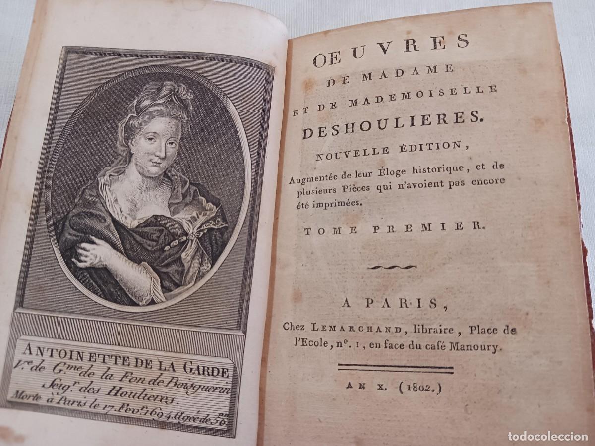 Libros antiguos: OBRAS DE MADAME I MADEMOISELLE DESHOULIERES, MADRE E HIJA (1802) - TOMO PRIMERO