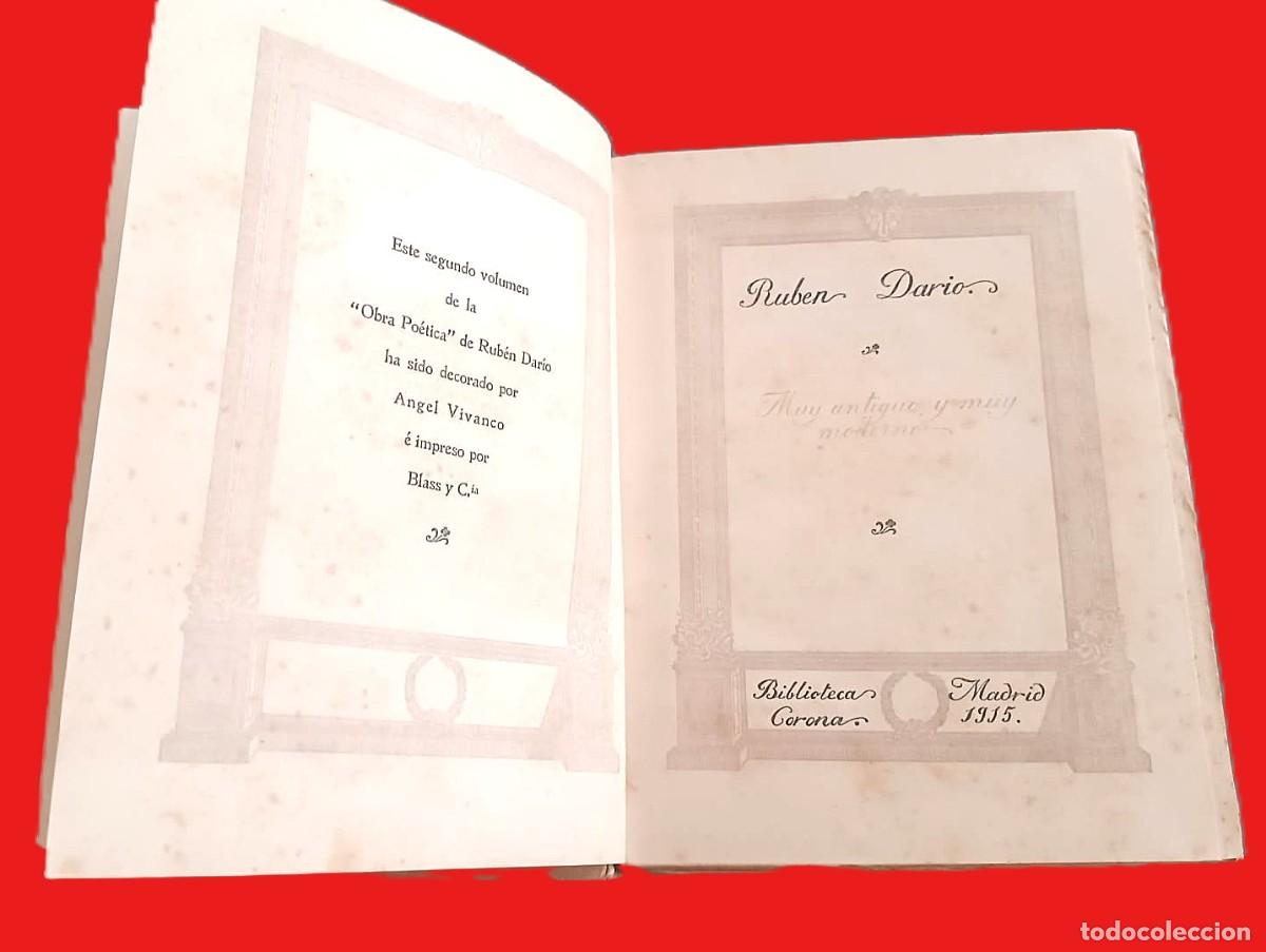 Libros antiguos: A&ntilde;o 1915. Libro de Rub&eacute;n Dar&iacute;o de m&aacute;s de 100 a&ntilde;os de antig&uuml;edad.