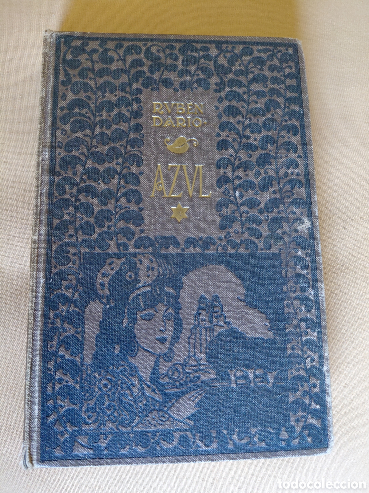 Libros antiguos: Azul. Ruben Dario. Ilustraciones de Enrique Ochoa. Madrid 1917 Mundo Latino Jose Yag&uuml;es. Modernismo