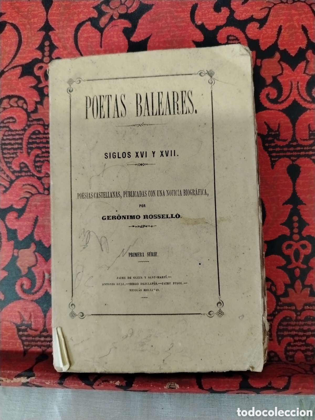 Libros antiguos: Poetas Baleares siglos XVI y XVII