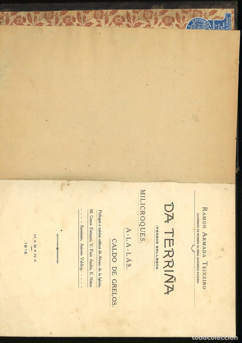 Libros antiguos: DA TERRI&Ntilde;A (VERSOS GALLEGOS). Ram&oacute;n Armada Teixeiro