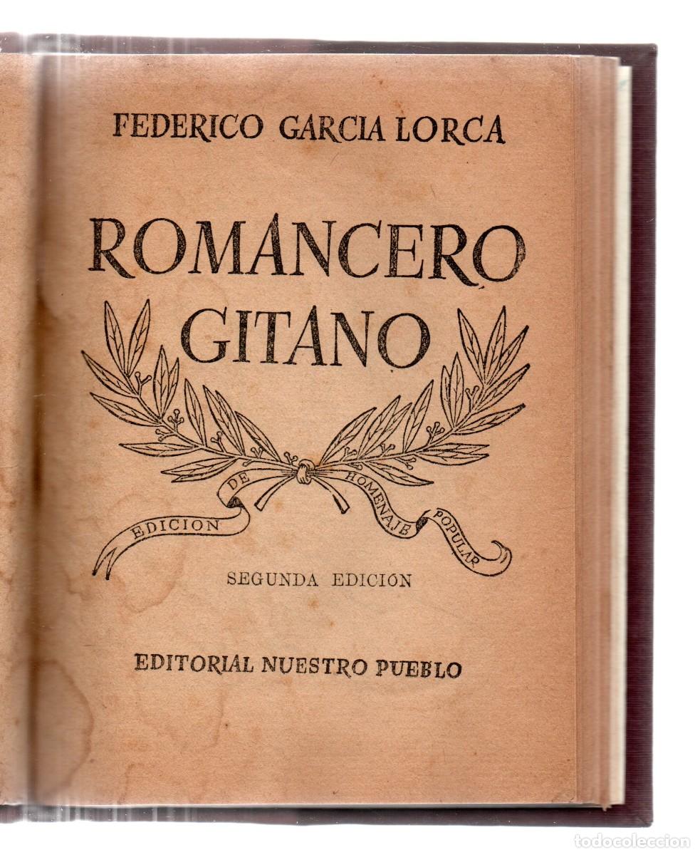 Libros antiguos: Romancero Gitano. Edici&oacute;n de Homenaje Popular. Federico Garcia Lorca.