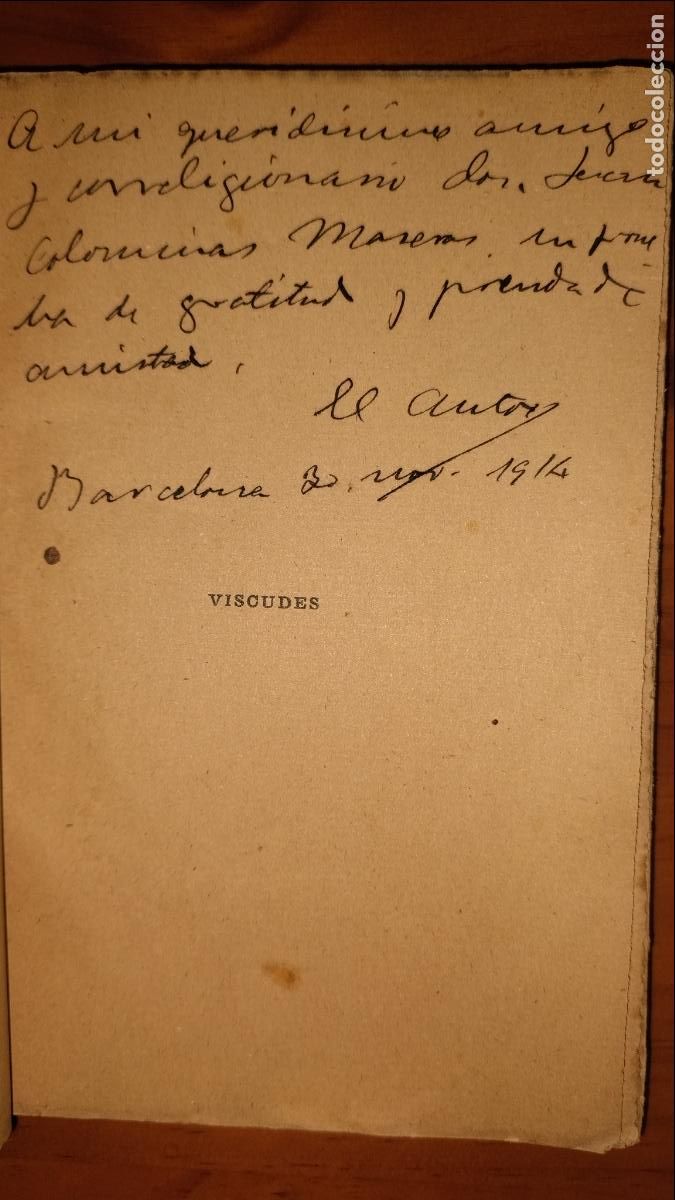 Libros antiguos: VISCUDES&bull;POESIES - A&Ntilde;O 1914 - J.COSTA POMES - FIRMADO Y DEDICADO.
