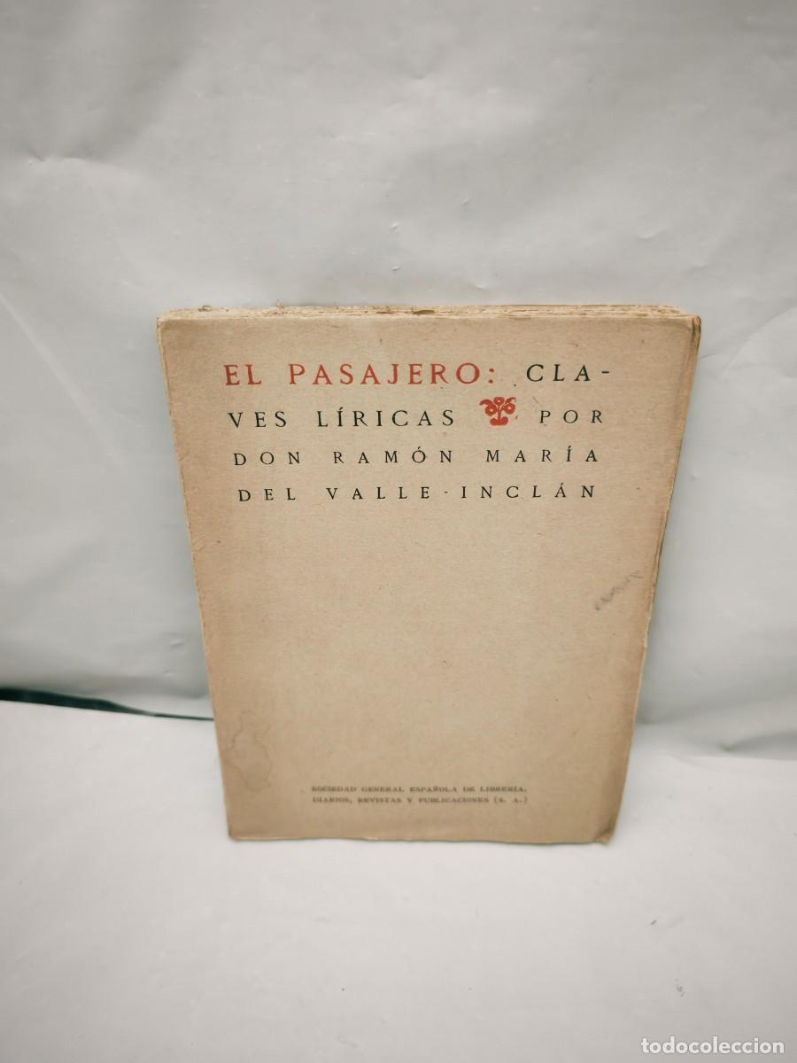 Livros antigos: El pasajero: Claves l&iacute;ricas (Primera edici&oacute;n 1920)