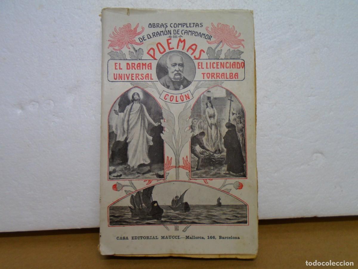 Libri antichi: RAMON DE CAMPOAMOR/POEMAS/EDIT.MAUCCI,C.A.1910.
