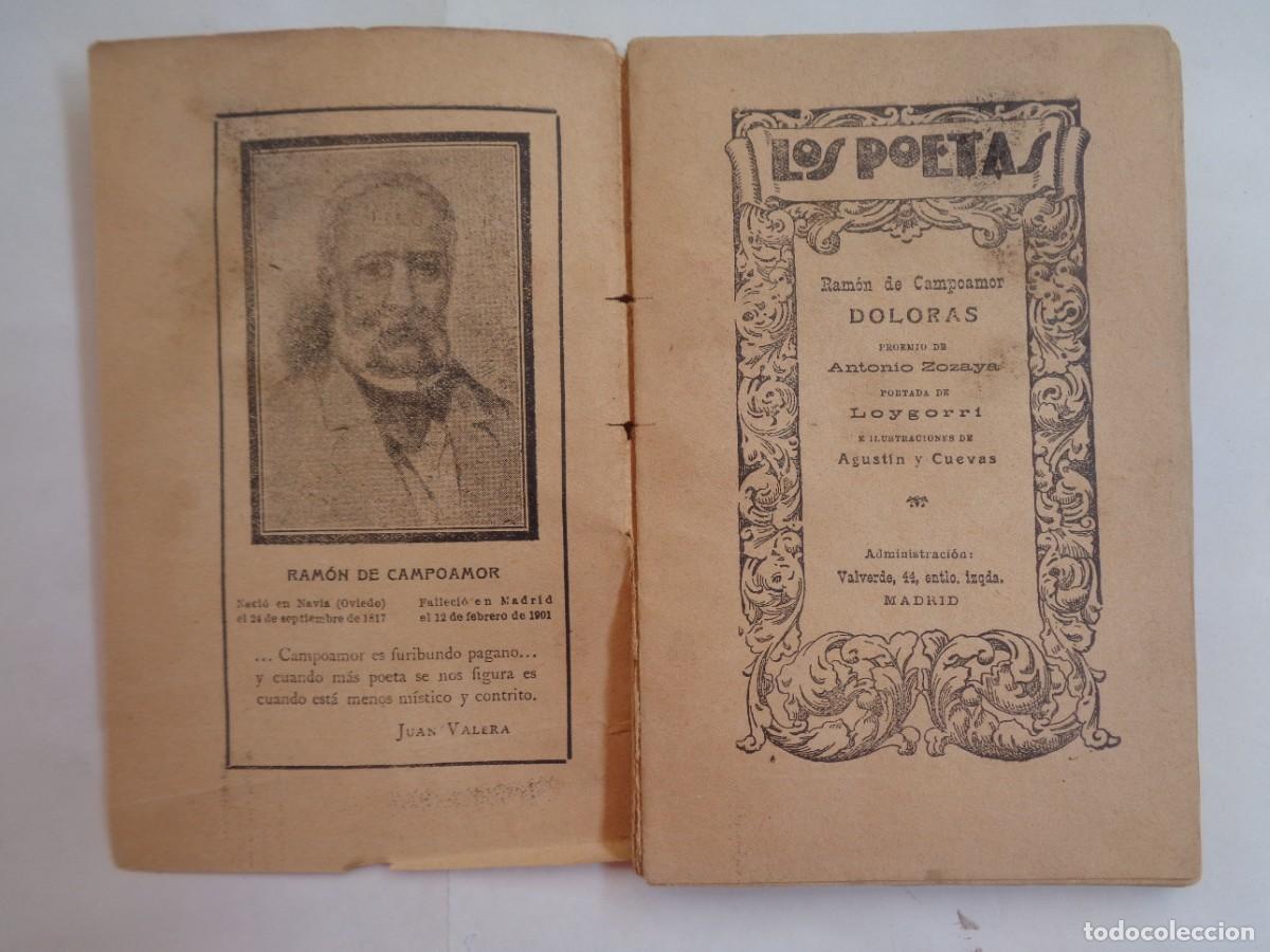 Libri antichi: LOS POETAS, N&ordm; 1 , 1928: RAMON DE CAMPOAMOR , DOLORAS .