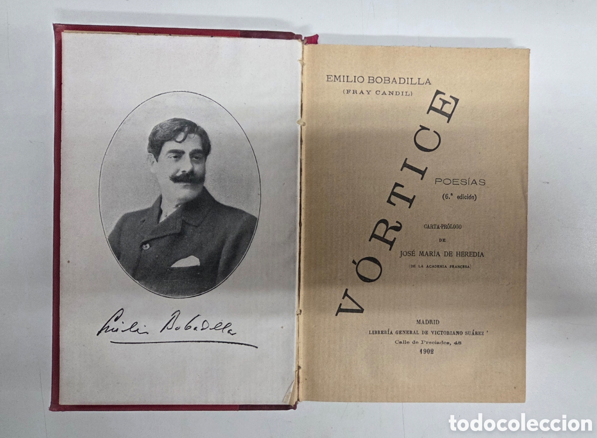 Libros antiguos: V&oacute;rtice Poemas. Emilio Bobadilla 1902