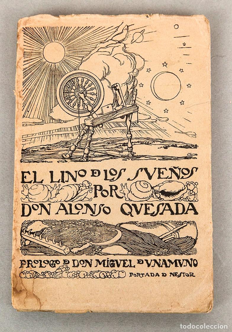 Old books: Alonso Quesada - El lino de los sue&ntilde;os - 1915 - Pr&oacute;logo e Unamuno - Portada de Nestor