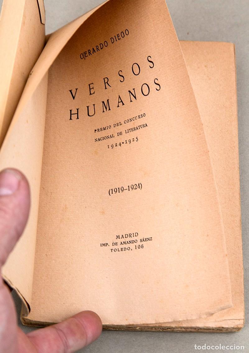 Libros antiguos: GERARDO DIEGO - VERSOS HUMANOS - 1925 - Foto 3