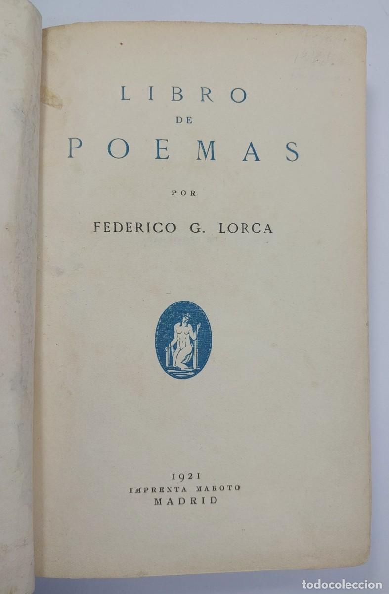 Libros antiguos: Federico Garc&iacute;a Lorca. Libro de poemas - Imprenta Maroto, 1921 - 1&ordf; edici&oacute;n
